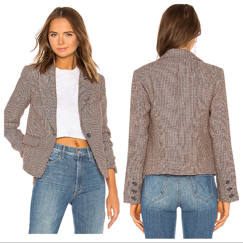 NWT Free People Chess Blazer in Garnet
